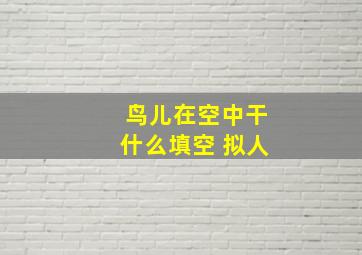 鸟儿在空中干什么填空 拟人